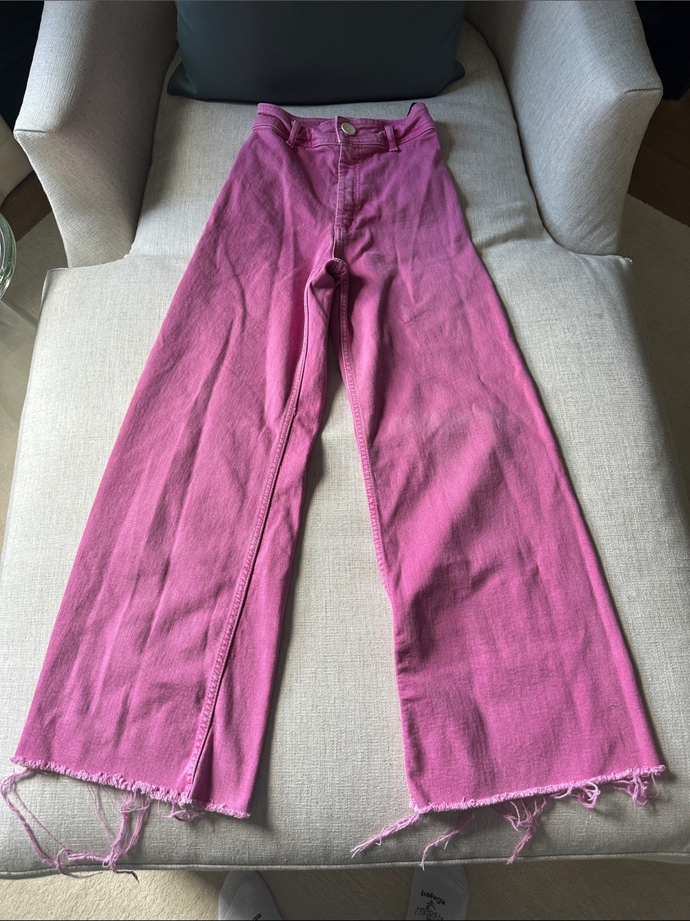 Zara Pink Wide-Leg Women's Jeans
